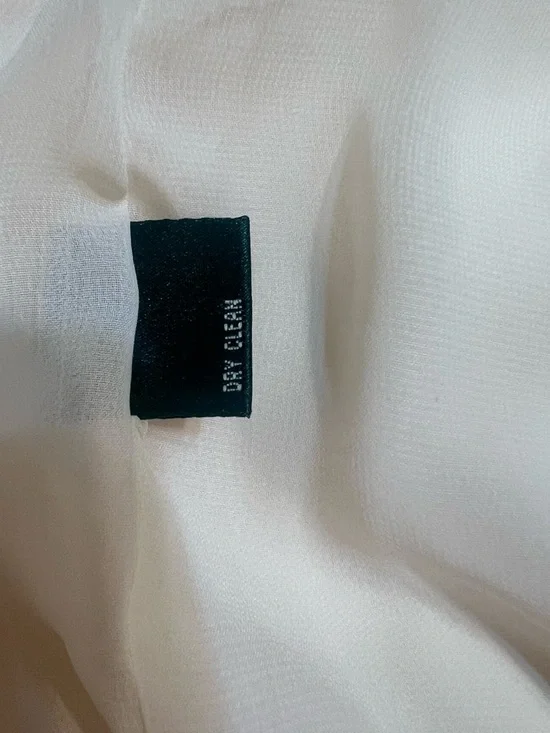 Lauren Ralph Lauren 100% Silk Ivory Satin Wide Leg Dress Pants Petite - Picture 6 of 15